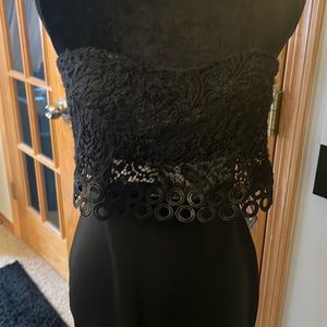 Strapless black cocktail dress NWT